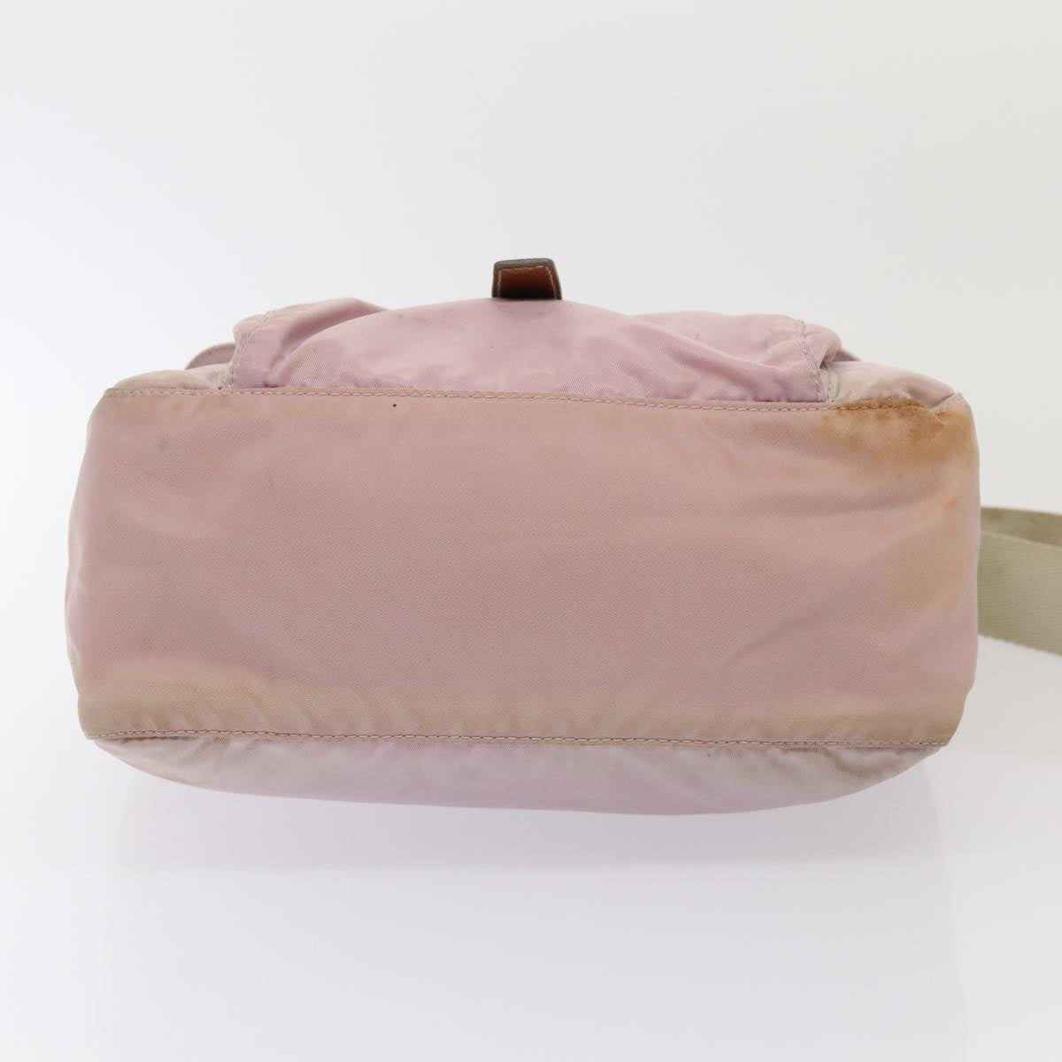 PRADA Shoulder Bag Nylon Pink Silver Auth 86887