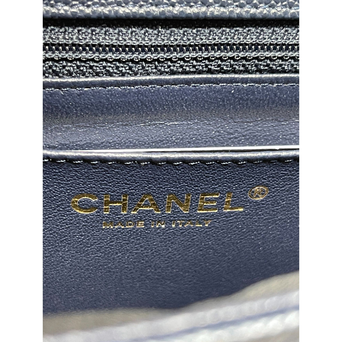 Chanel Chanel Caviar Quilted Mini Rectangular New - Dark Blue