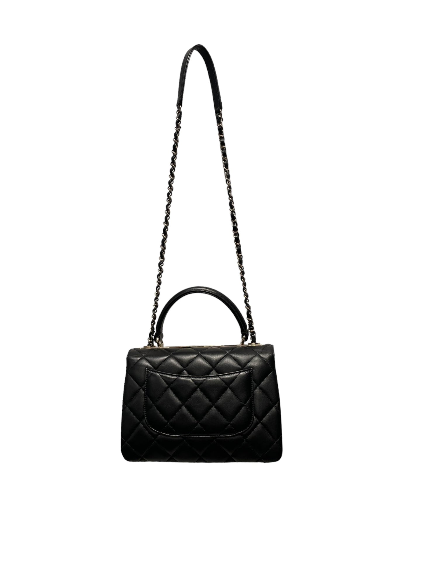 Chanel Hand Bag OS Lambskin BLK FLAP Bag CC
