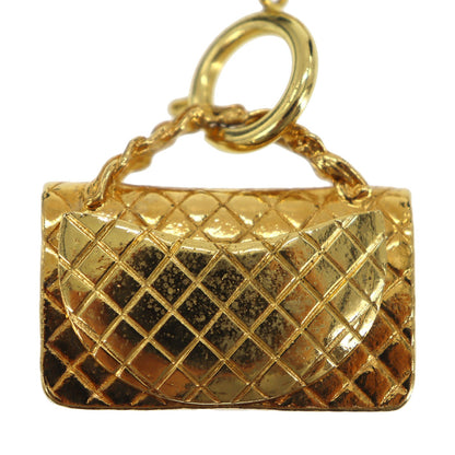 CHANEL CC Matelasse motif Chain Necklace Gold Plated #CG955