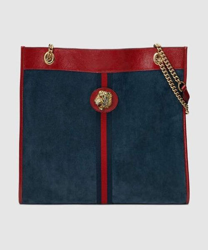 Gucci Rajah Large Tote Dark Blue