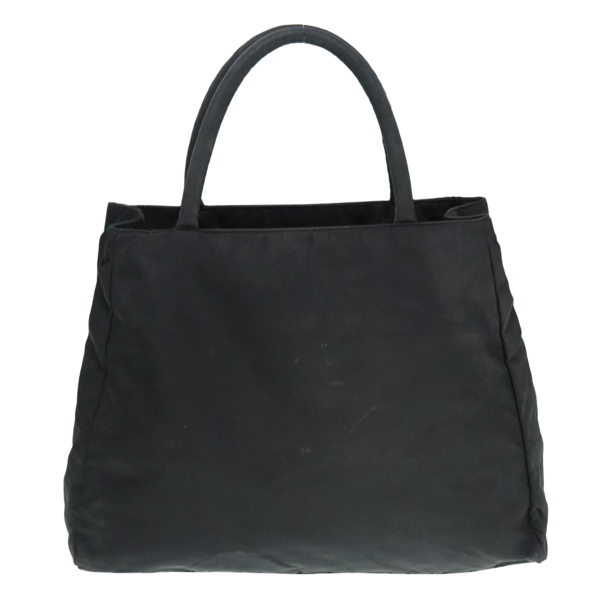 PRADA Hand Bag Nylon Black Silver Auth 87165