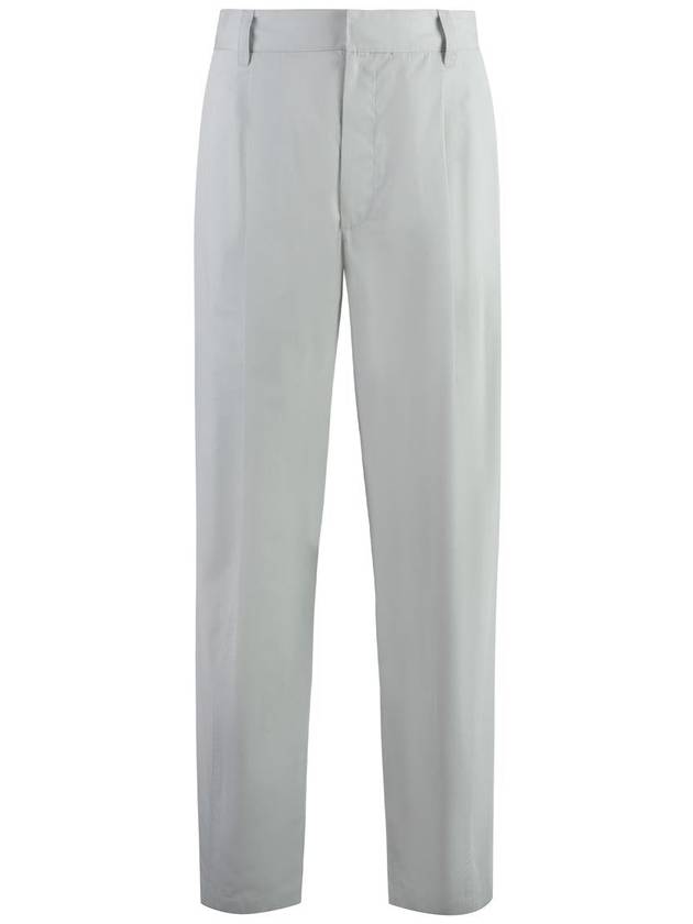 Luxury Bottega Veneta Cotton Silk Wide Leg Slacks Cloud
