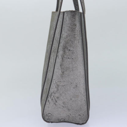 Balenciaga Everyday Tote XXS Hand Bag Leather 2way Silver Silver Auth 87205