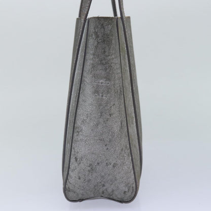 Balenciaga Everyday Tote XXS Hand Bag Leather 2way Silver Silver Auth 87205