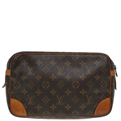 LOUIS VUITTON Monogram Compiegne 28 Clutch Bag M51845 LV Auth 87211