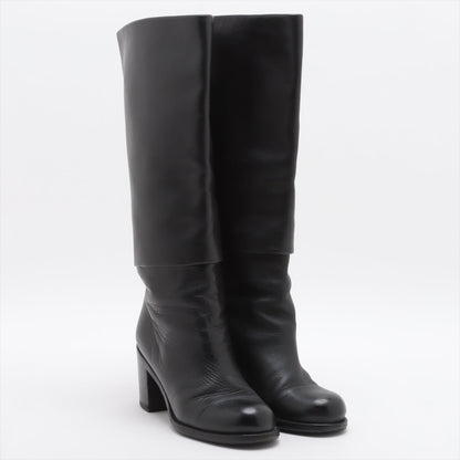 Chanel Coco Leather Long Boots 36  Black G27808 Lift