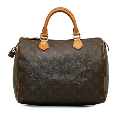 Louis Vuitton Monogram Speed 30 Handbag Mini Boston Bag M41526 Brown PVC Leather Lady Louis Vuitton