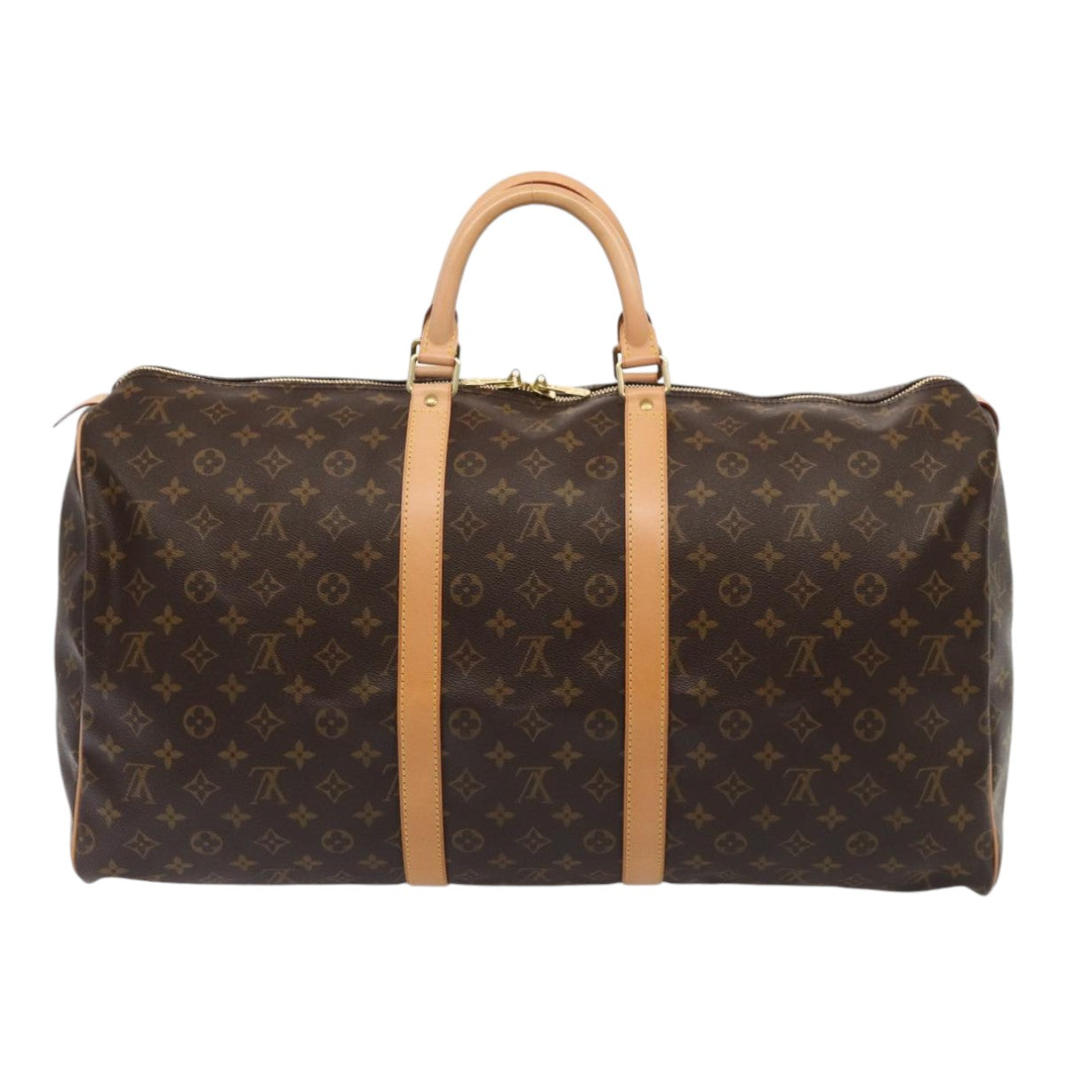 LOUIS VUITTON Monogram Keepall 55 Boston Bag M41424 LV Auth 87311A