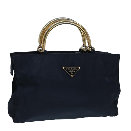 PRADA Hand Bag Nylon Navy Auth 87347