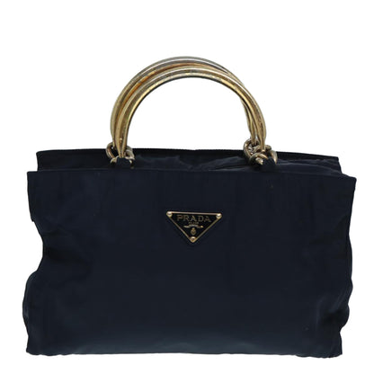 PRADA Hand Bag Nylon Navy Auth 87347