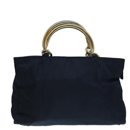 PRADA Hand Bag Nylon Navy Auth 87347