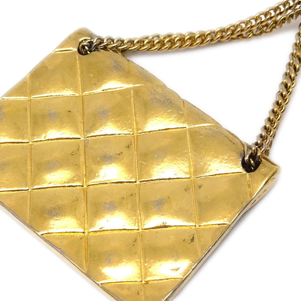 Chanel Gold Bag Dangle Earrings Clip-On