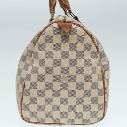 LOUIS VUITTON Damier Azur Speedy 35 Hand Bag N41535 LV Auth 87428