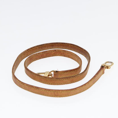 LOUIS VUITTON Shoulder Strap Leather 35.8" Beige LV Auth 87468