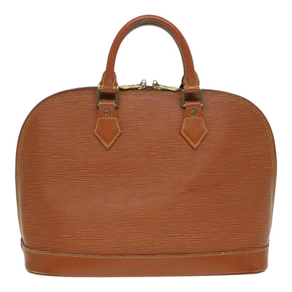 LOUIS VUITTON Epi Alma Hand Bag Brown Zipangu Gold M52148 LV Auth 87498