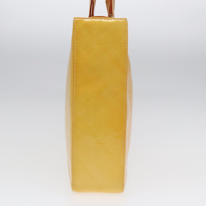 LOUIS VUITTON Monogram Vernis Columbus Tote Bag Lime Yellow M91047 LV Auth 87528