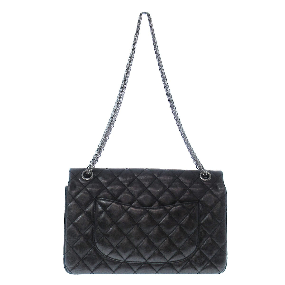 Chanel 2.55 Medium Metallic silver