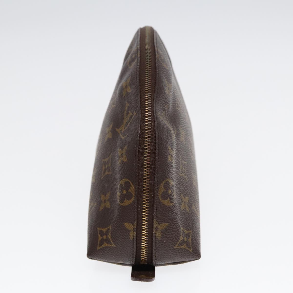 LOUIS VUITTON Monogram Trousse Demi Ronde Cosmetic Pouch M47520 LV Auth 87547