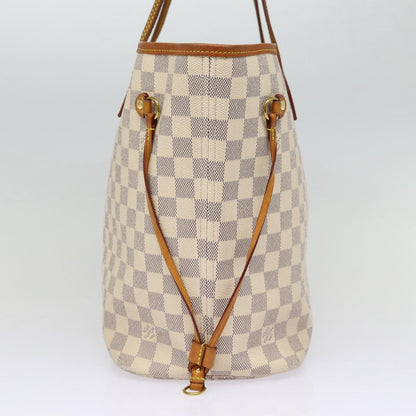 LOUIS VUITTON Damier Azur Neverfull MM Tote Bag N41605 LV Auth 87566