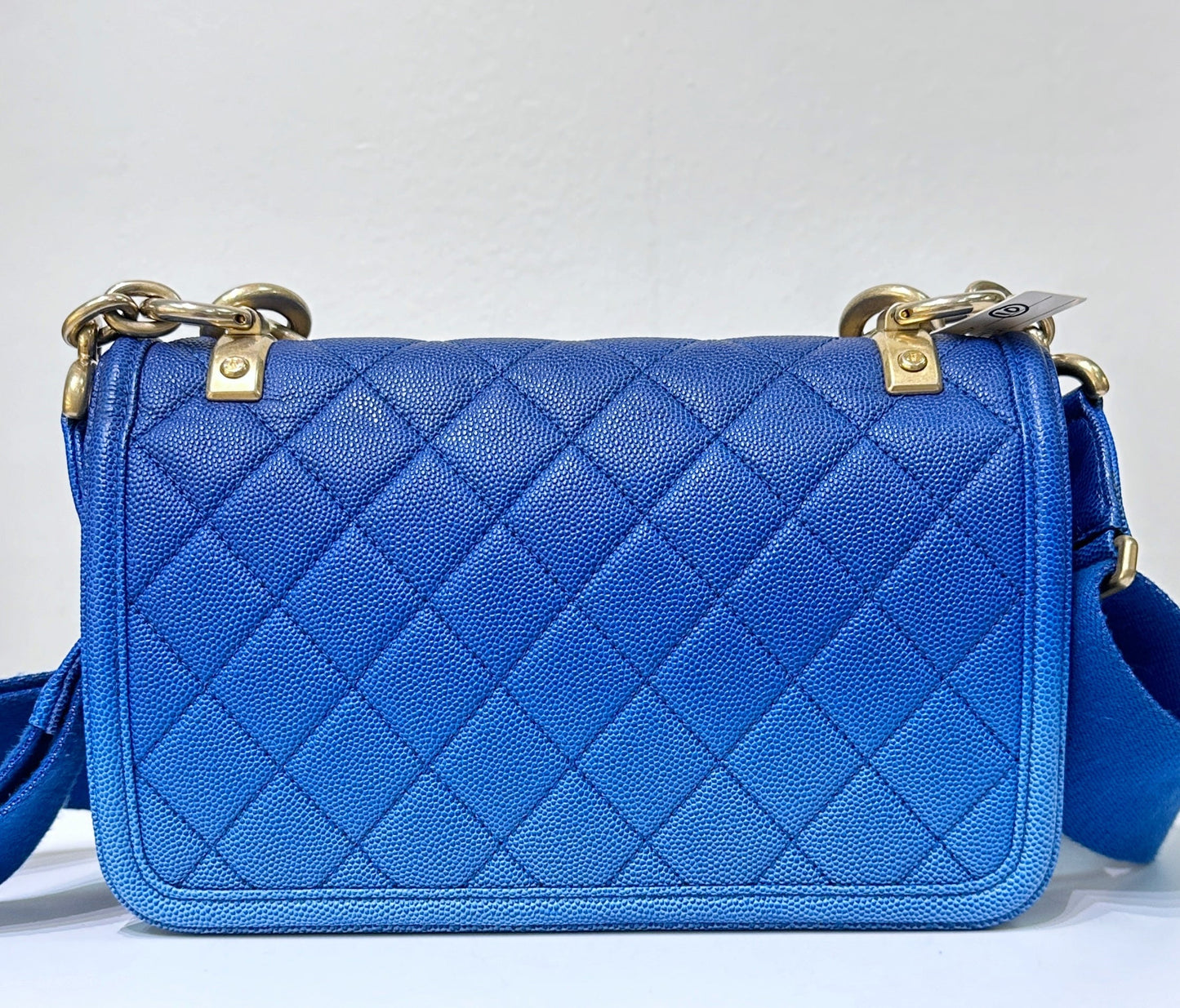 CHANEL Caviar Quilted Small Sunset On The Sea Flap Blue