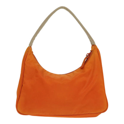 PRADA Hand Bag Nylon Orange Auth 87671