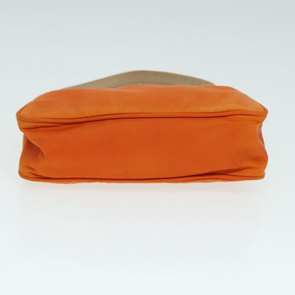 PRADA Hand Bag Nylon Orange Auth 87671