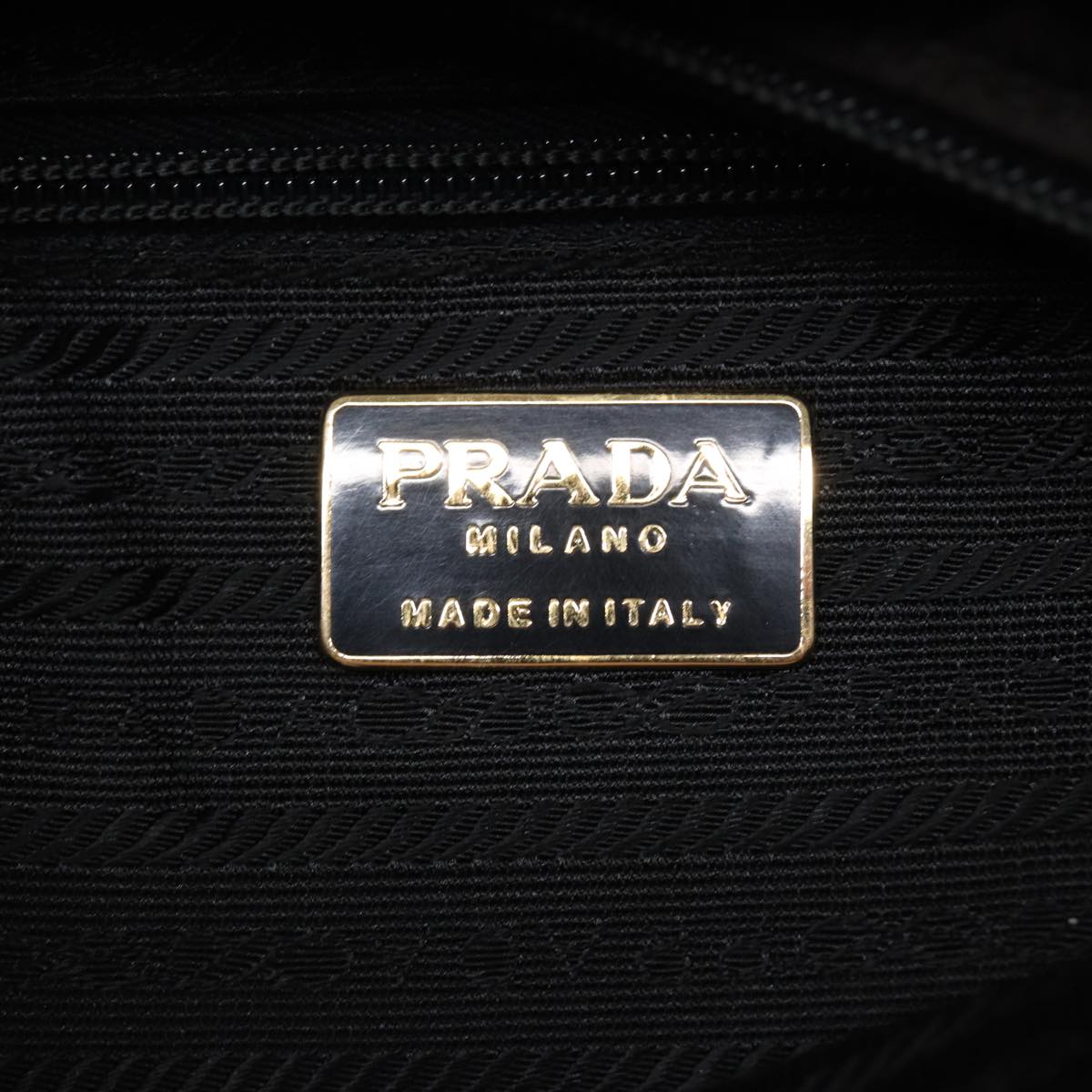 PRADA Hand Bag Nylon Black Auth 87678