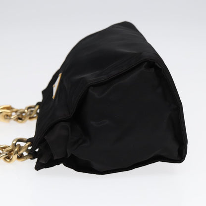 PRADA Hand Bag Nylon Black Auth 87678