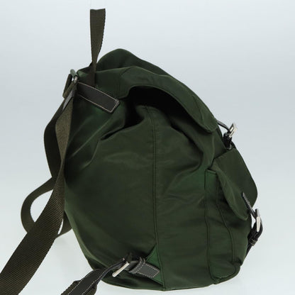 PRADA Backpack Nylon Khaki Auth 87680