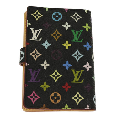 LOUIS VUITTON Multicolor Carne de Val Agenda Note Cover Black M92652 Auth 87695