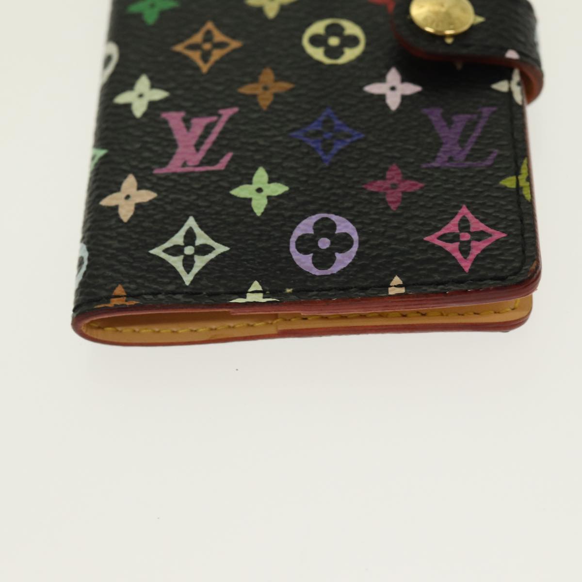 LOUIS VUITTON Multicolor Carne de Val Agenda Note Cover Black M92652 Auth 87695