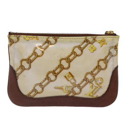LOUIS VUITTON Monogram Charm Pochette Plat Coin Purse Brown M95167 LV Auth 87696