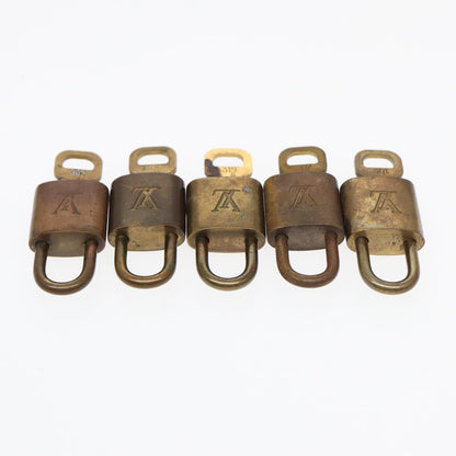 LOUIS VUITTON Padlock 10set metal Gold Tone LV Auth 87707