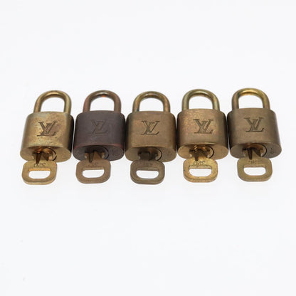 LOUIS VUITTON Padlock 10set metal Gold Tone LV Auth 87708