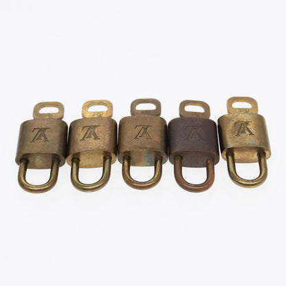 LOUIS VUITTON Padlock 10set metal Gold Tone LV Auth 87708