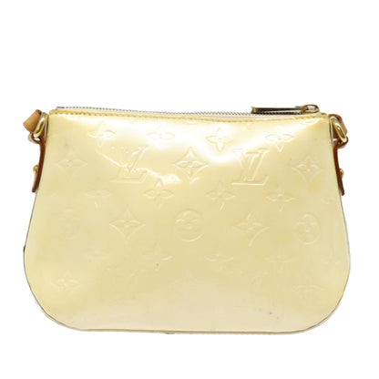 LOUIS VUITTON Monogram Vernis Minna Street Shoulder Bag Perle M91509 Auth 87870