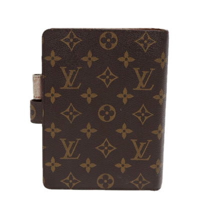 LOUIS VUITTON Monogram Agenda MM Day Planner Cover R20105 LV Auth 87917
