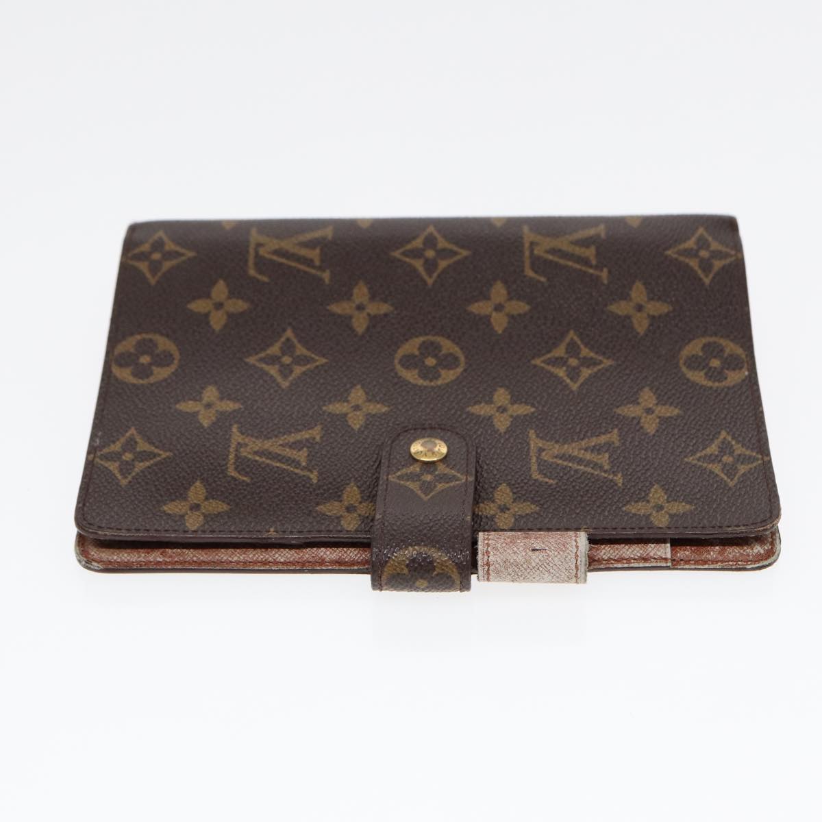 LOUIS VUITTON Monogram Agenda MM Day Planner Cover R20105 LV Auth 87917