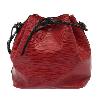 LOUIS VUITTON Epi Petit Noe Shoulder Bag By color Black Red M44172 LV Auth 87928