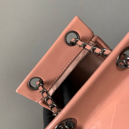 Rare CC Milk Carton Patent Chain Crossbody Bag in Pink