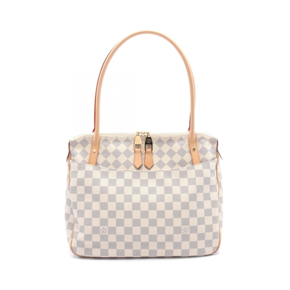 Louis Vuitton  Coated Canvas Damier Azur Pvc Leather Shoulder Bag