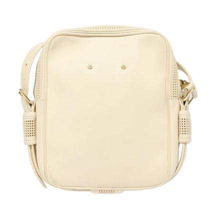 LOUIS VUITTON Cuir Bequia Trotteur MM Bag Leather White M95359 LV Auth 88027