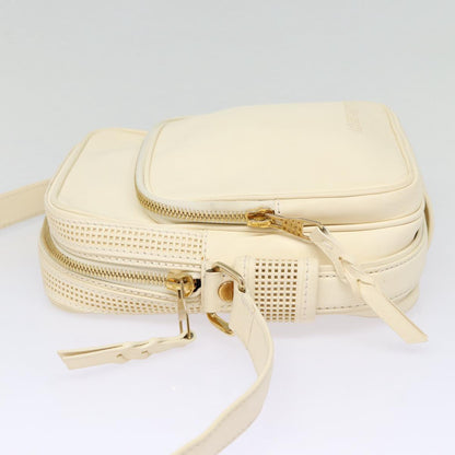 LOUIS VUITTON Cuir Bequia Trotteur MM Bag Leather White M95359 LV Auth 88027