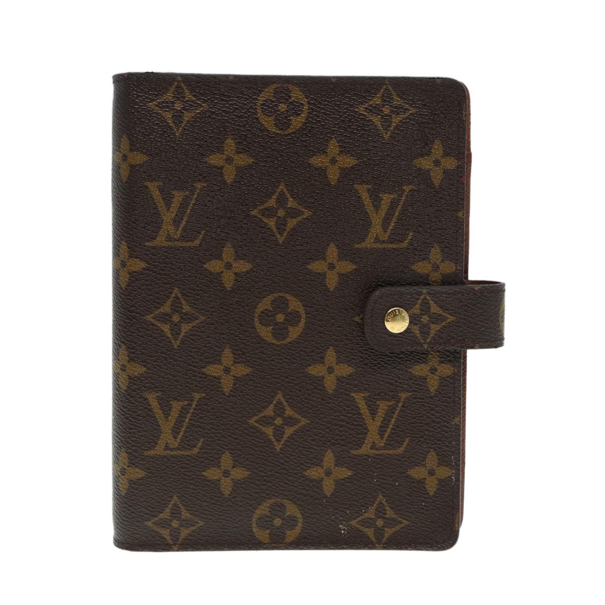 LOUIS VUITTON Monogram Agenda MM Day Planner Cover R20105 LV Auth 88033