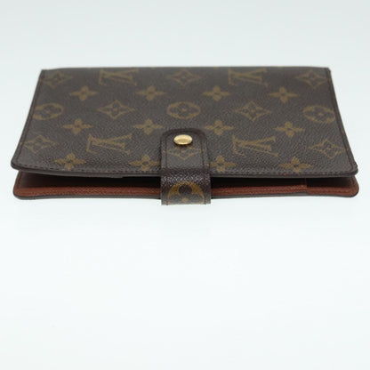 LOUIS VUITTON Monogram Agenda MM Day Planner Cover R20105 LV Auth 88033