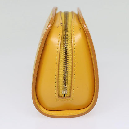 LOUIS VUITTON Epi Dauphine PM Pouch Yellow M48449 LV Auth 88058