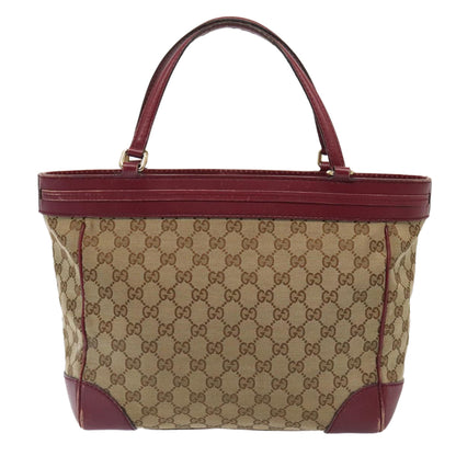 GUCCI GG Canvas Shoulder Bag Beige Gold 257061 Auth 88172