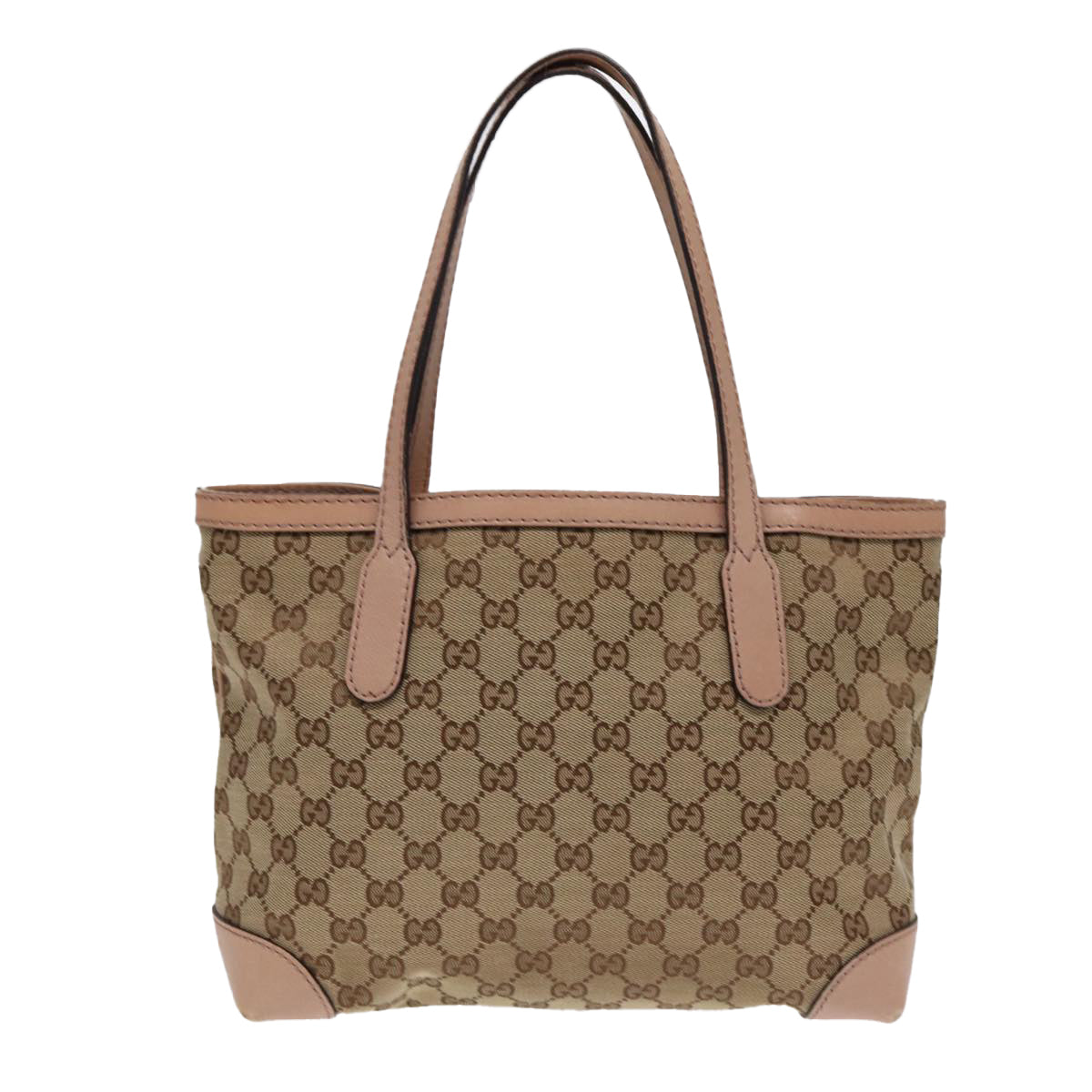 GUCCI GG Canvas Shoulder Bag Beige Gold 308604 Auth 88173