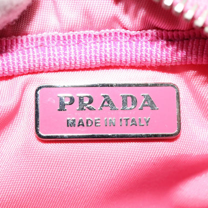 PRADA Mini Hand Bag Nylon Pink Silver Auth 88185